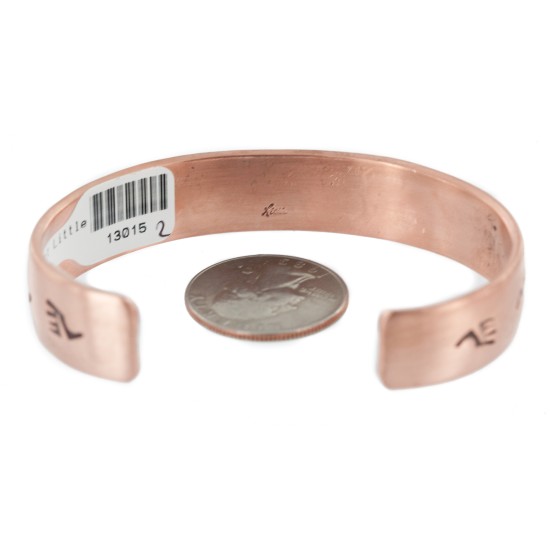 Navajo .925 Sterling Silver Handmade Certified Authentic Pure Copper Native American Bracelet 13015-2