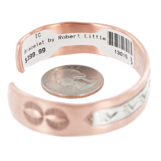 Bear Paw Navajo .925 Sterling Silver Handmade Certified Authentic Pure Copper Native American Bracelet 13015-3
