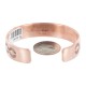 Bear Paw Navajo .925 Sterling Silver Handmade Certified Authentic Pure Copper Native American Bracelet 13015-3