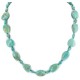 .925 Sterling Silver Certified Authentic Navajo Natural Turquoise Native American Necklace 15357-22