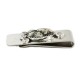 Handmade Certified Authentic Navajo .925 Sterling Silver and Nickel Natural White Buffalo Native American Money Clip 11264-2