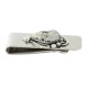 Handmade Navajo Certified Authentic Nickel and .925 Sterling Silver Natural White Buffalo Native American Money Clip 11264-4