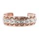 Navajo Bear Paw Sun .925 Sterling Silver Handmade Certified Authentic Pure Copper Native American Bracelet 13016