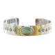 Navajo Handmade Nickel Natural Turquoise Native American Bracelet 13019-8 Navajo Handmade Nickel Natural Turquoise Native American Bracelet 13019-8