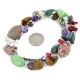 Navajo .925 Sterling Silver Natural Turquoise and Multicolor Stones Native American Necklace 15215-5