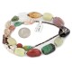 Certified Authentic Navajo .925 Sterling Silver Natural Turquoise and Multicolor Stones Native American Necklace 15343-32