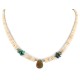 Certified Authentic Drop Navajo .925 Sterling Silver Natural Turquoise Graduated Melon Shell Native American Necklace 15632-48