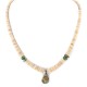 Certified Authentic Drop Navajo .925 Sterling Silver Natural Turquoise Graduated Melon Shell Native American Necklace 15778-11