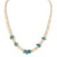 Certified Authentic Navajo .925 Sterling Silver Natural Graduated Melon Shell Native American Necklace 15364-32