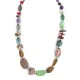 Navajo .925 Sterling Silver Natural Turquoise and Multicolor Stones Native American Necklace 15215-5