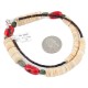 Certified Authentic Navajo .925 Sterling Silver Natural Turquoise Graduated Melon Shell Coral Native American Necklace 25228-1 Certified Authentic Navajo .925 Sterling Silver Natural Turquoise Graduated Melon Shell Coral Native American Necklace 25228-1