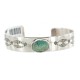 Handmade Navajo Certified Authentic Nickel Natural Turquoise Native American Bracelet 13019-5