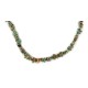 .925 Sterling Silver Certified Authentic Navajo Natural Turquoise Chain Native American Necklace 17067