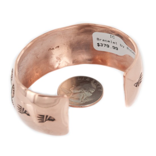 Bearpaw Navajo .925 Sterling Silver Handmade Certified Authentic Pure Copper Native American Bracelet  13017