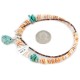 Certified Authentic Navajo .925 Sterling Silver Natural Turquoise Graduated Spiny Oyster Native American Necklace 17066
