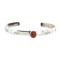Handmade Certified Authentic Navajo .925 Sterling Silver Coral Baby Native American Bracelet 13013