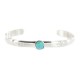 Handmade Certified Authentic Navajo .925 Sterling Silver Natural Turquoise Baby Native American Bracelet 13012-1