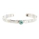 Handmade Certified Authentic Navajo .925 Sterling Silver Natural Turquoise Baby Native American Bracelet 13012-2