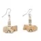 Horse Navajo .925 Sterling Silver Hooks Natural Jasper Heishi Native American Earrings 18146-3