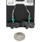 Horse Navajo .925 Sterling Silver Hooks Natural Turquoise Jet Dangle Native American Earrings 18146-1 Horse Navajo .925 Sterling Silver Hooks Natural Turquoise Jet Dangle Native American Earrings 18146-1