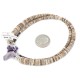 Certified Authentic .925 Sterling Silver Navajo Natural Amethyst and Graduated Heishi Native American Necklace 7501008-54