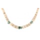 Certified Authentic Navajo .925 Sterling Silver Natural Graduated Melon Shell and Turquoise Native American Necklace 18161-30 Certified Authentic Navajo .925 Sterling Silver Natural Graduated Melon Shell and Turquoise Native American Necklace 18161-30