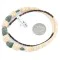 .925 Sterling Silver Navajo Natural Turquoise Graduated Melon Shell Native American Necklace 17086