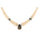 Certified Authentic Navajo .925 Sterling Silver Natural Graduated Melon Shell Turquoise Native American Necklace 17084-30