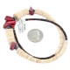 Certified Authentic .925 Sterling Silver Navajo Coral and Natural Turquoise Graduated Melon Shell Native American Necklace 15624-40