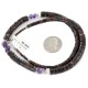 Certified Authentic .925 Sterling Silver Navajo Natural Graduated Heishi Amethyst Native American Necklace 15151-169