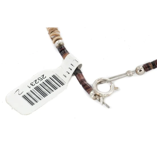.925 Sterling Silver Navajo Natural Turquoise Graduated Heishi Amethyst Native American Necklace 25231-2 .925 Sterling Silver Navajo Natural Turquoise Graduated Heishi Amethyst Native American Necklace 25231-2