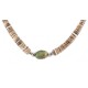 Certified Authentic Navajo .925 Sterling Silver Natural Turquoise Graduated Heishi Native American Necklace 7501008-22