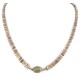 Certified Authentic Navajo .925 Sterling Silver Natural Turquoise Graduated Heishi Native American Necklace 7501008-22