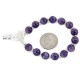 Certified Authentic Navajo Nickel Natural Amethyst Native American Bracelet  13025-2