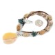 Certified Authentic Navajo .925 Sterling Silver Natural Spiderweb Turquoise Jasper Agate Native American Necklace 18108-78