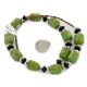 Certified Authentic Navajo .925 Sterling Silver Composite Gaspeite Black Onyx Native American Necklace 17047-2
