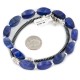 Certified Authentic Navajo Nickel Natural Lapis Lazuli Hematite Native American Necklace 25320-2