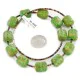 Navajo .925 Sterling Silver Composite Gaspeite Heishi Native American Necklace 17047-1 Navajo .925 Sterling Silver Composite Gaspeite Heishi Native American Necklace 17047-1