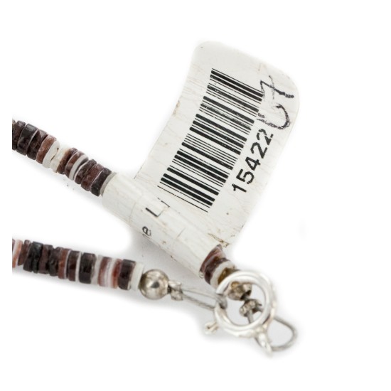 Certified Authentic Navajo .925 Sterling Silver Natural Turquoise Green Jasper Agate Native American Necklace 15422-67