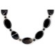 Certified Authentic Navajo Nickel Natural Black Onyx Native American Necklace 25321-2