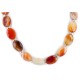 Certified Authentic Navajo Nickel Natural Carnelian Native American Necklace 25321-4