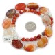 Certified Authentic Navajo Nickel Natural Carnelian Native American Necklace 25321-4