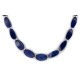 Certified Authentic Navajo Nickel Natural Lapis Lazuli Hematite Native American Necklace 25320-1