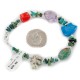 Certified Authentic Navajo .925 Sterling Silver Turquoise Amethyst Jasper Coral Native American Bracelet 12979-4