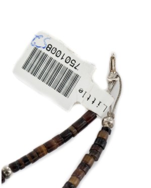 Certified Authentic Drop Navajo .925 Sterling Silver Natural Turquoise Graduated Heishi Native American Necklace 7501008-52