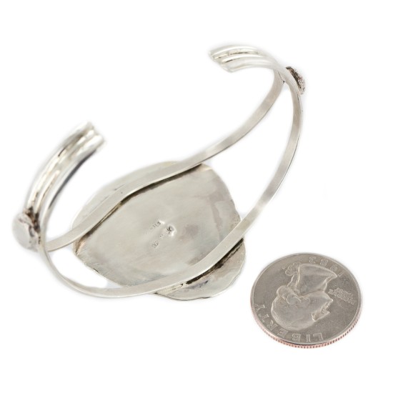 Handmade Certified Authentic Navajo .925 Sterling Silver Natural Turquoise Native American Bracelet 12982 Handmade Certified Authentic Navajo .925 Sterling Silver Natural Turquoise Native American Bracelet 12982
