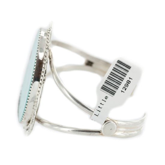 Handmade Certified Authentic Navajo .925 Sterling Silver Natural Turquoise Native American Bracelet 12981
