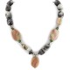 Certified Authentic Navajo .925 Sterling Silver Natural Turquoise Jasper Agate Native American Necklace 15218-40 Certified Authentic Navajo .925 Sterling Silver Natural Turquoise Jasper Agate Native American Necklace 15218-40