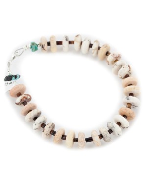 Certified Authentic Navajo .925 Sterling Silver White Howlite Native American Bracelet 12975-5 Certified Authentic Navajo .925 Sterling Silver White Howlite Native American Bracelet 12975-5