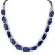 Certified Authentic Navajo Nickel Natural Lapis Lazuli Hematite Native American Necklace 25320-1